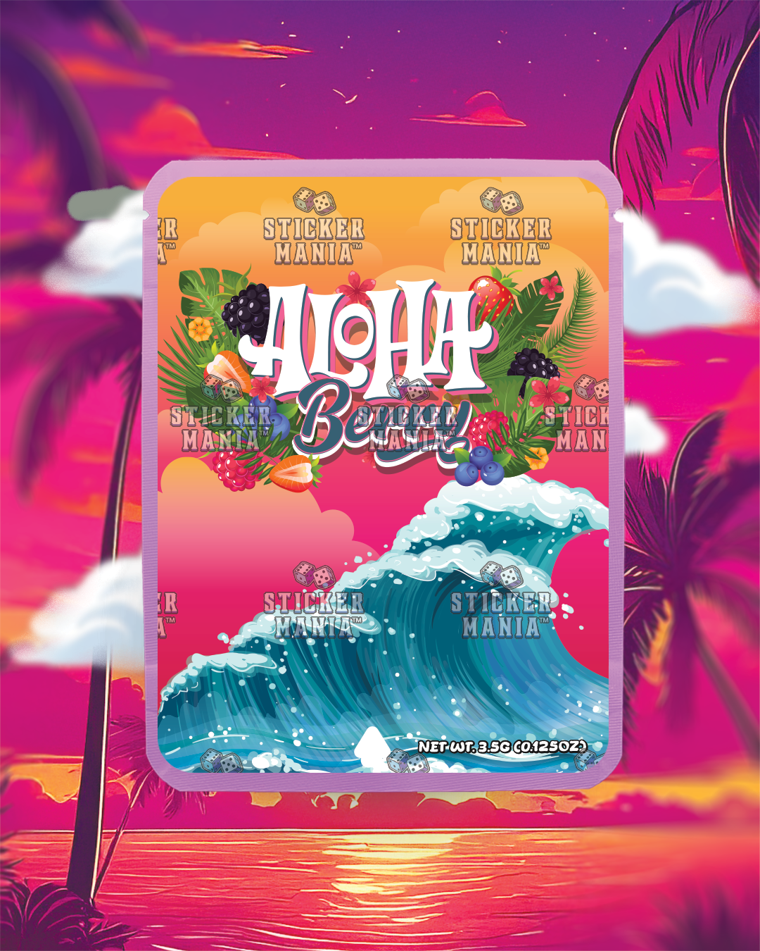 Aloha | Pre-Made Sticker Bag | 3.5g