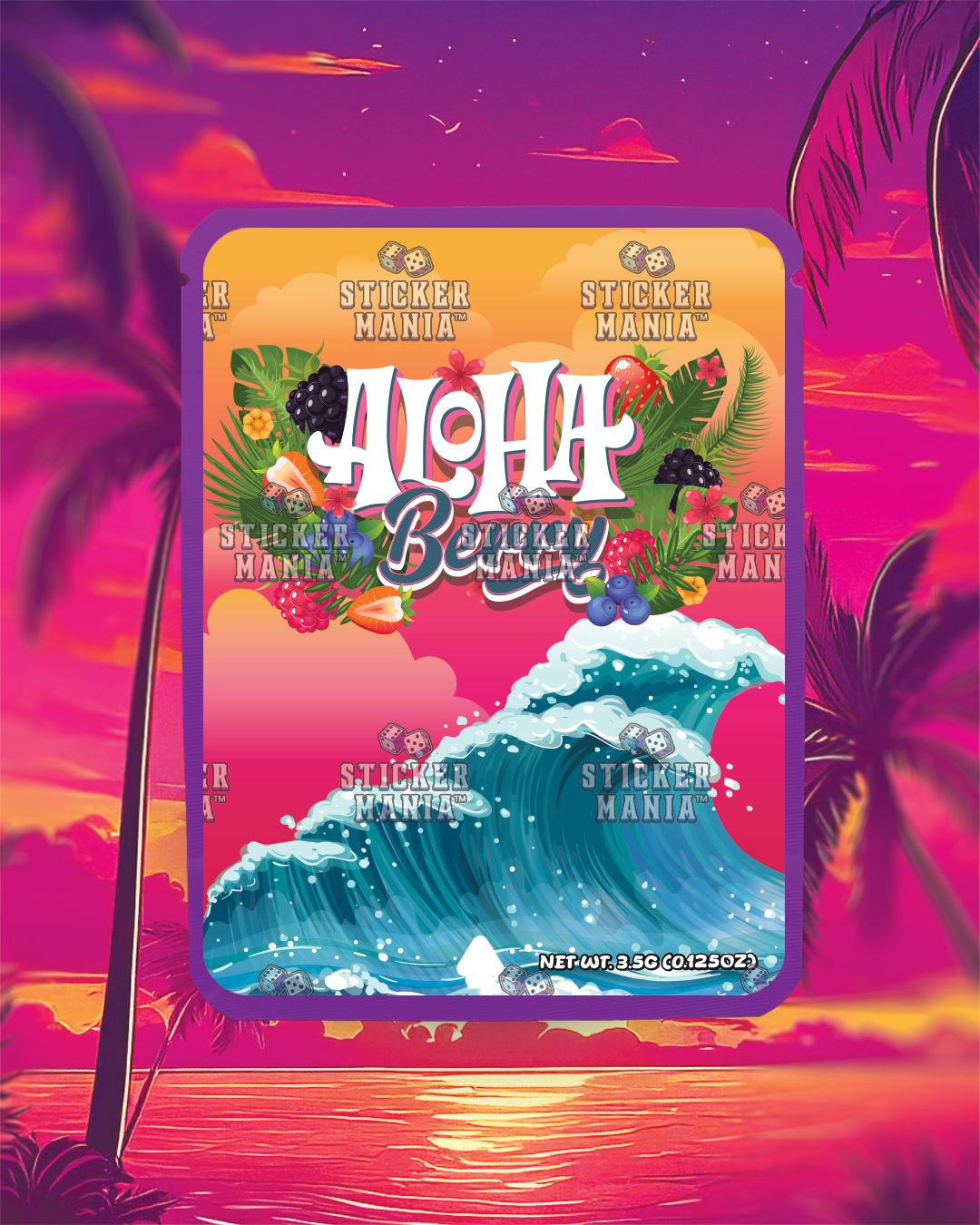Aloha | Pre-Made Sticker Bag | 3.5g