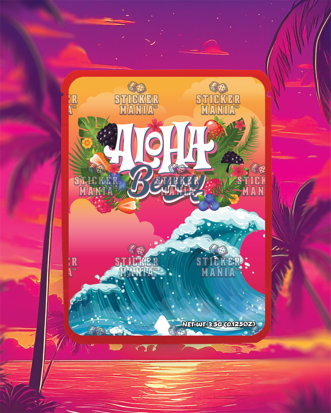 Aloha | Pre-Made Sticker Bag | 3.5g