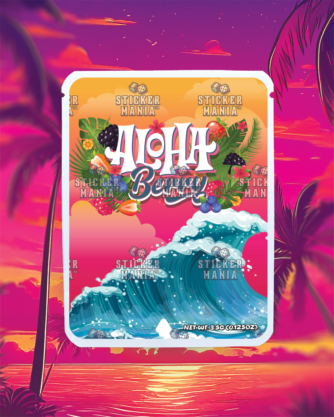 Aloha | Pre-Made Sticker Bag | 3.5g