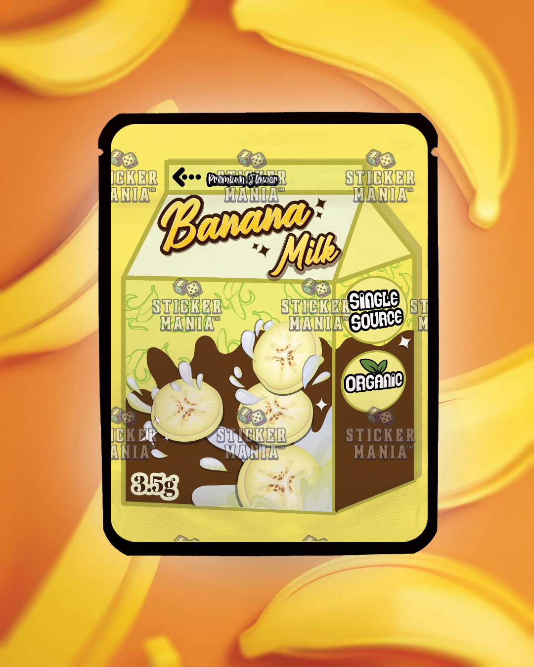 Banana Milk | Pre-Made Sticker Bag | 3.5g