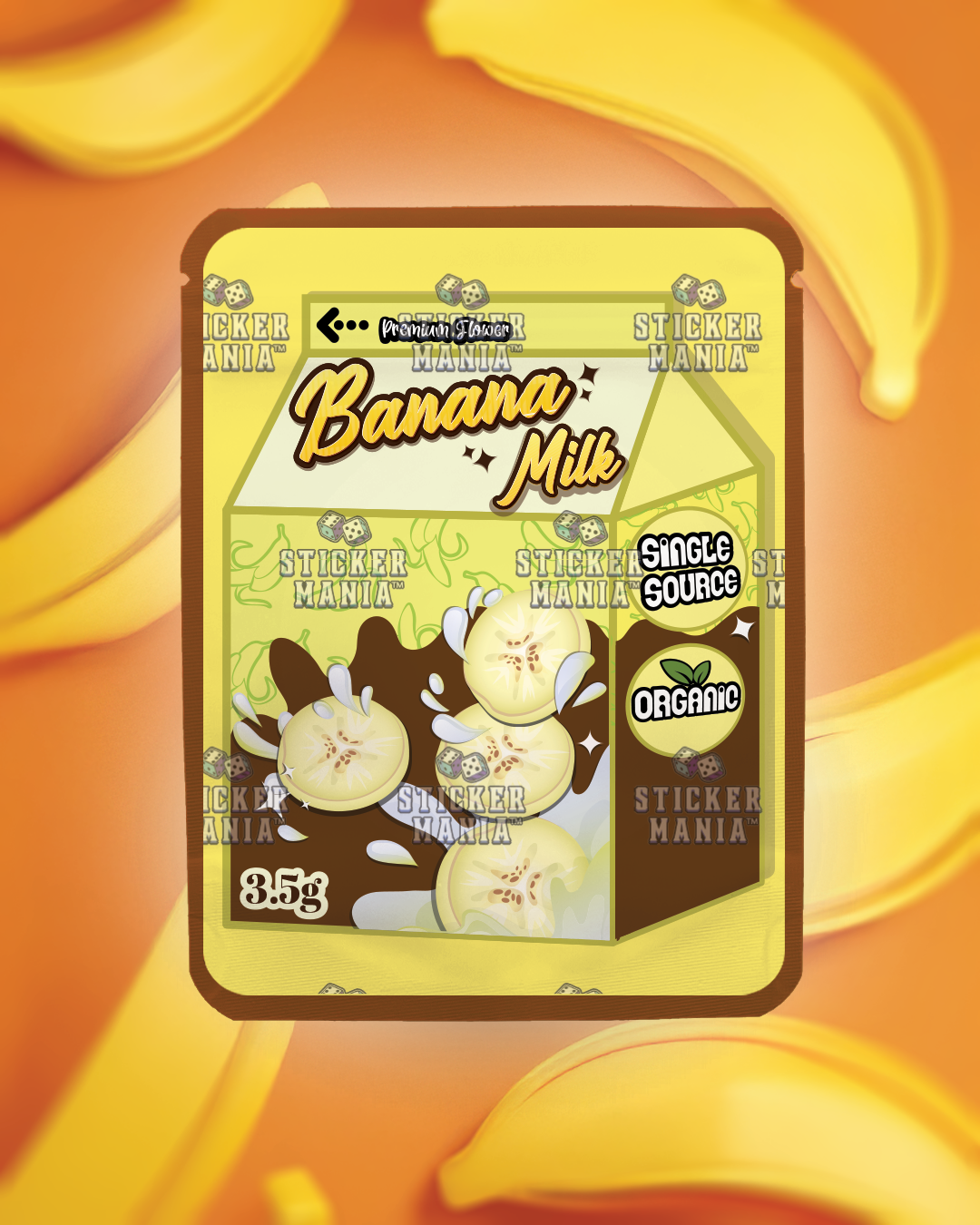Banana Milk | Pre-Made Sticker Bag | 3.5g