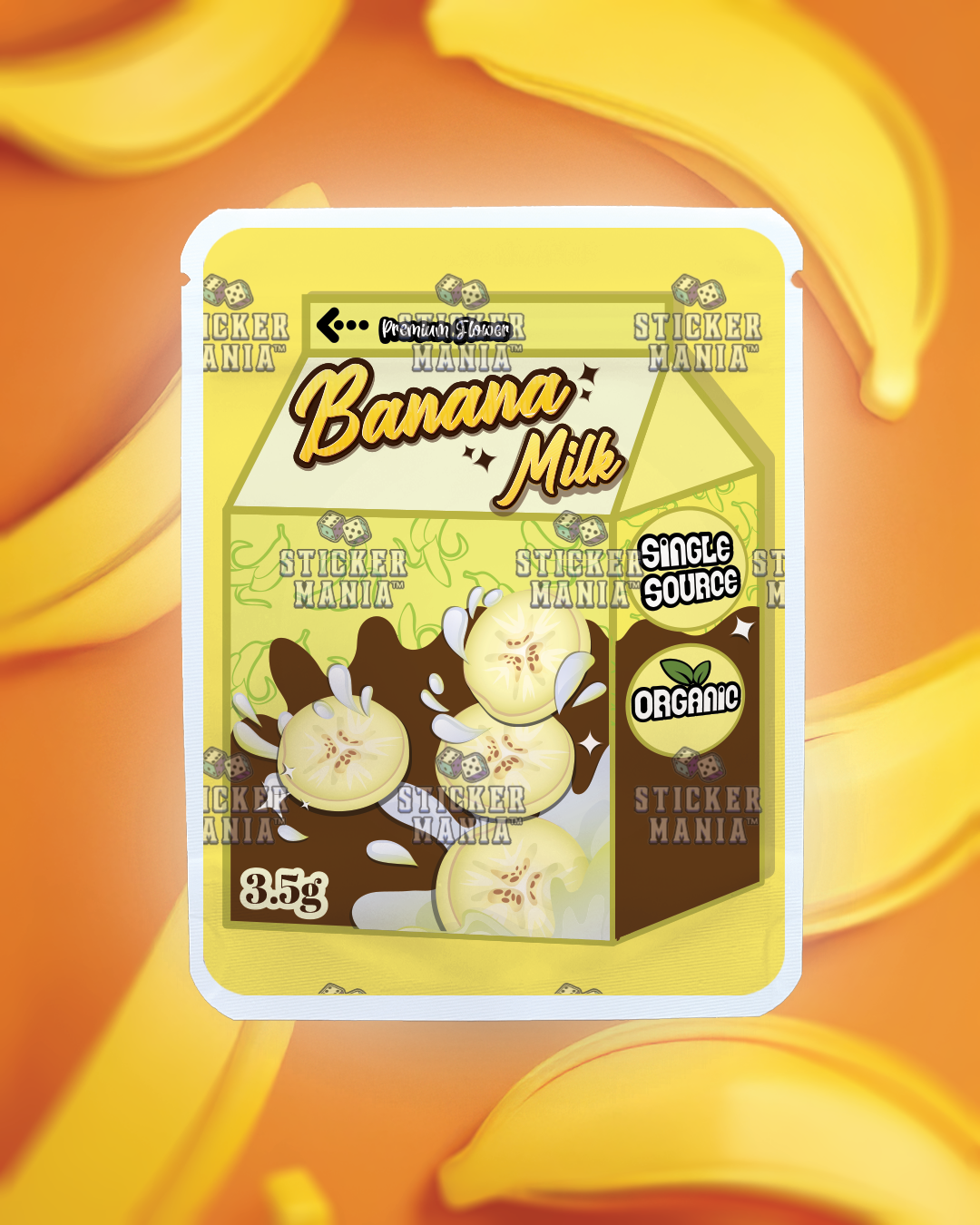 Banana Milk | Pre-Made Sticker Bag | 3.5g