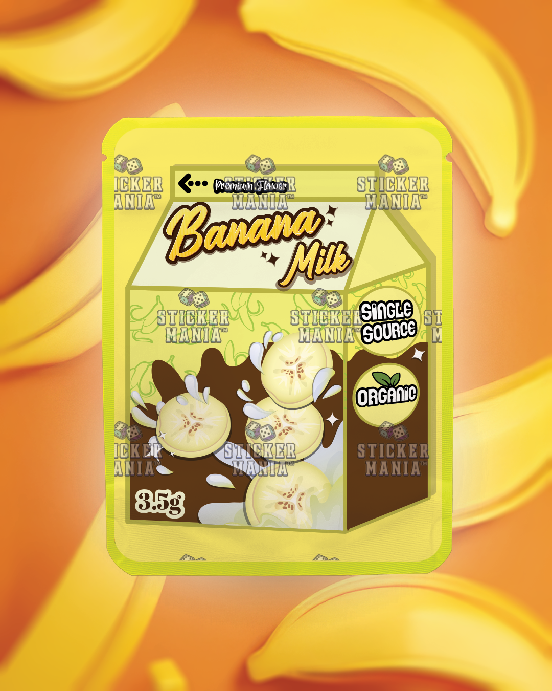 Banana Milk | Pre-Made Sticker Bag | 3.5g