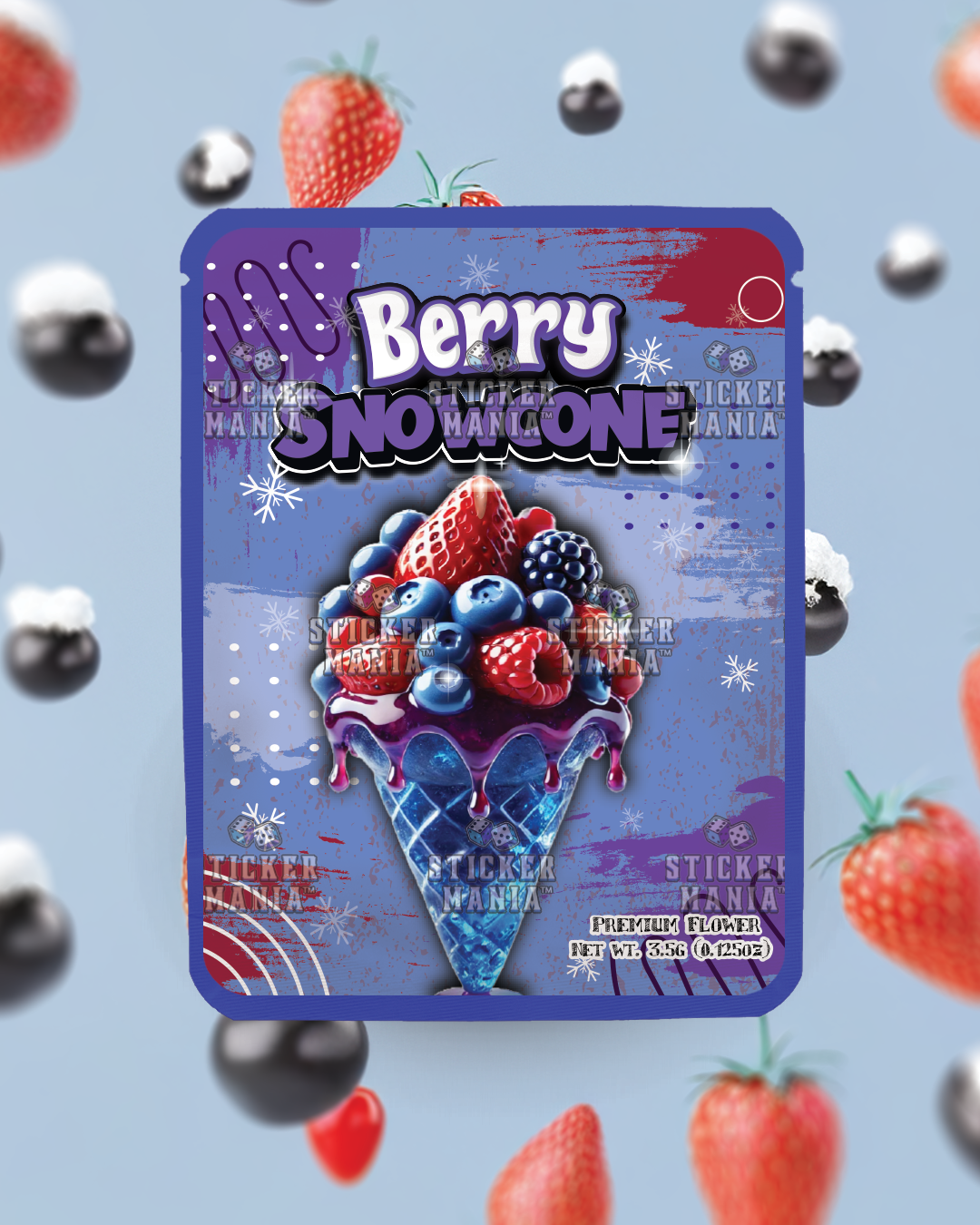 Berry Snowcone | Pre-Made Sticker Bag | 3.5g