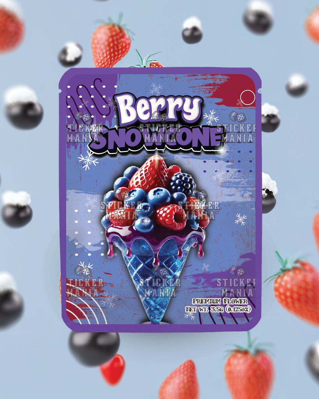 Berry Snowcone | Pre-Made Sticker Bag | 3.5g
