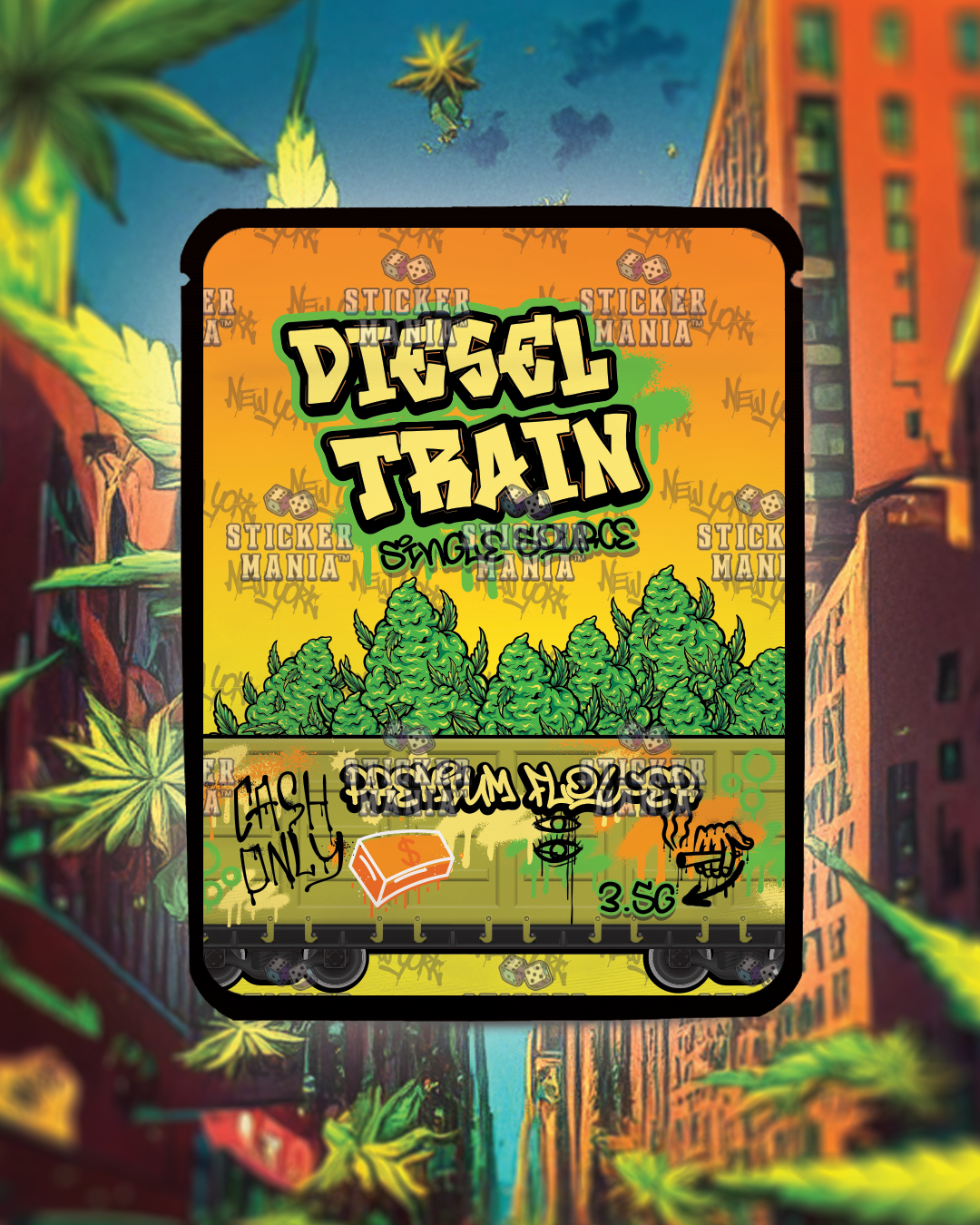Diesel Train | Pre-Made Sticker Bag | 3.5g