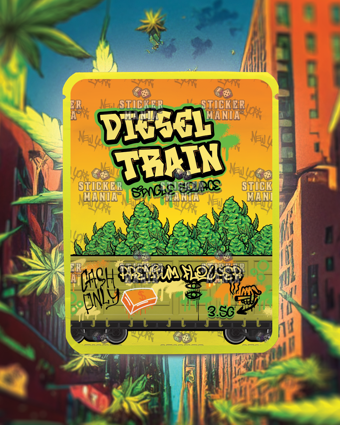 Diesel Train | Pre-Made Sticker Bag | 3.5g