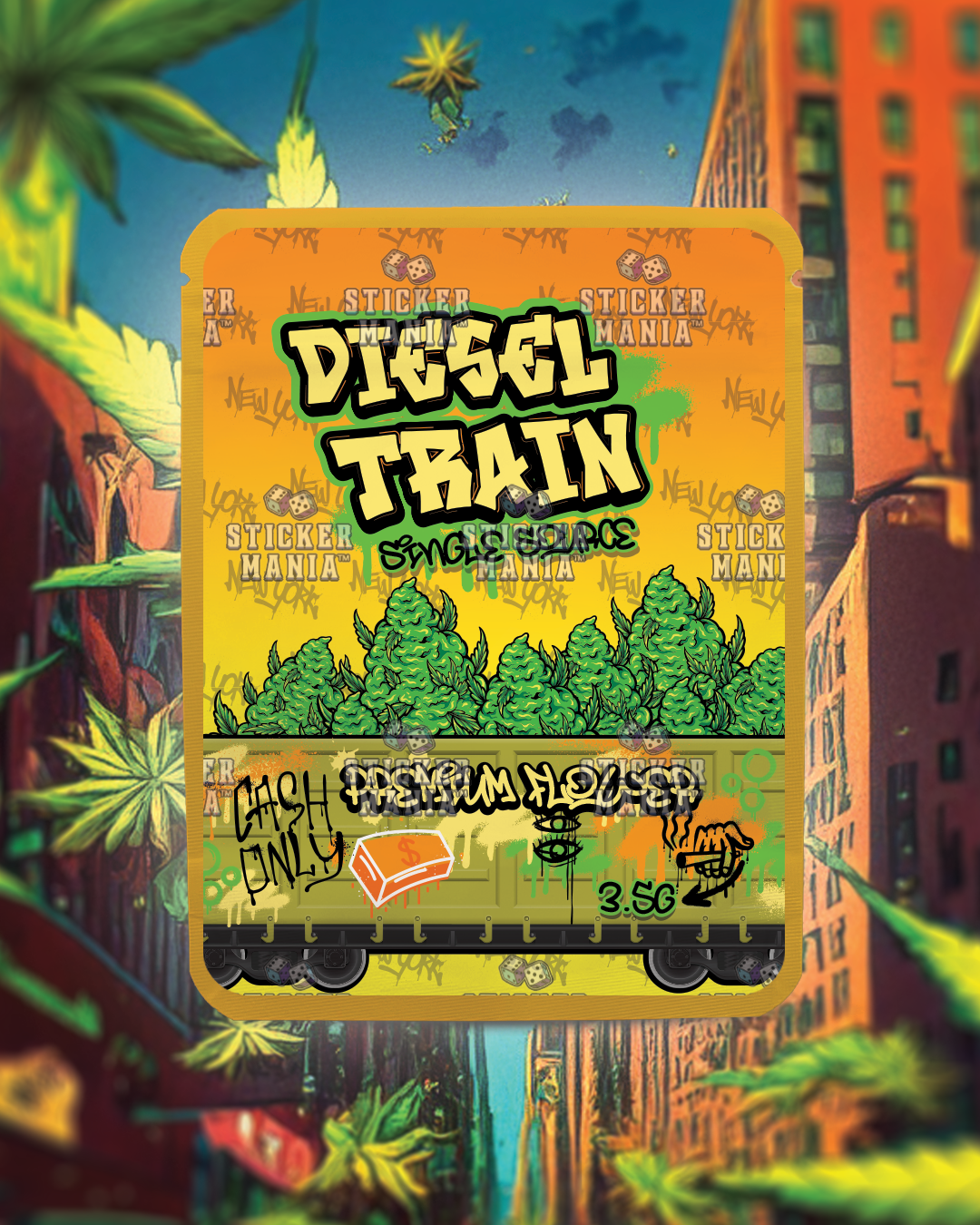 Diesel Train | Pre-Made Sticker Bag | 3.5g