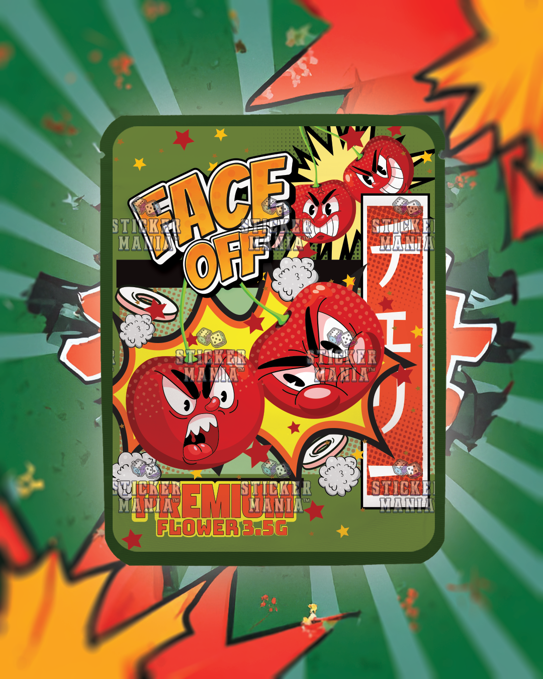 Face Off | Pre-Made Sticker Bag | 3.5g