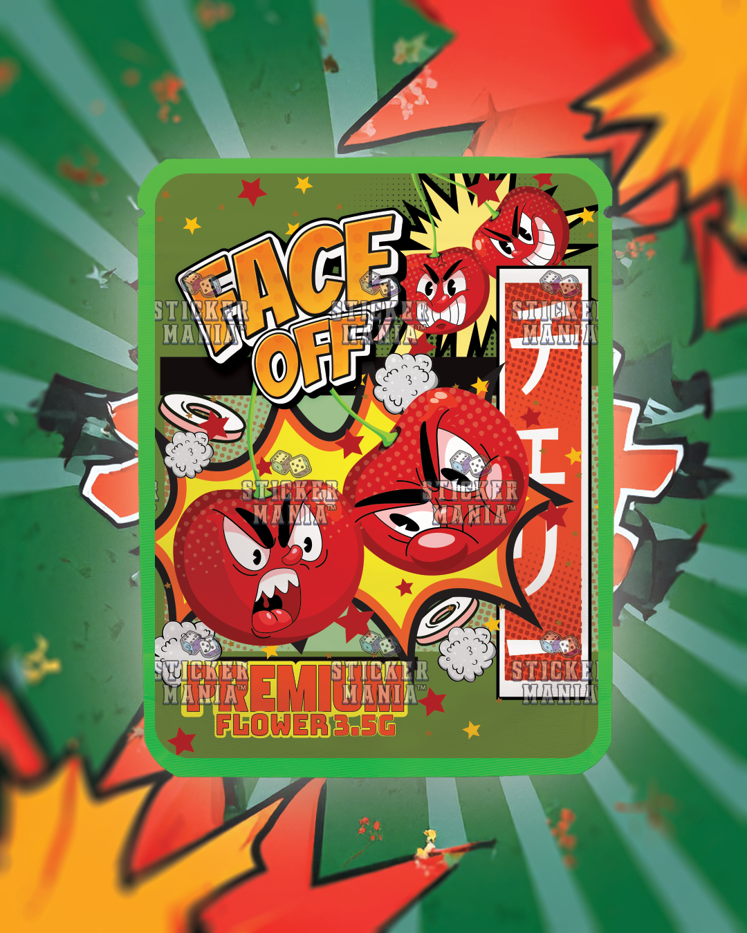 Face Off | Pre-Made Sticker Bag | 3.5g