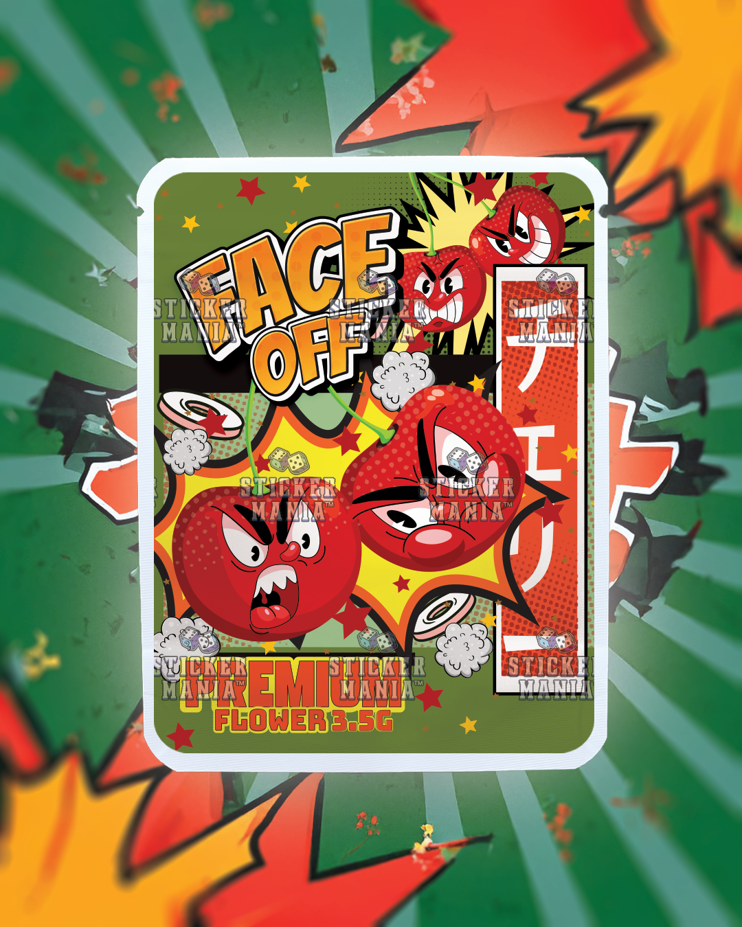 Face Off | Pre-Made Sticker Bag | 3.5g