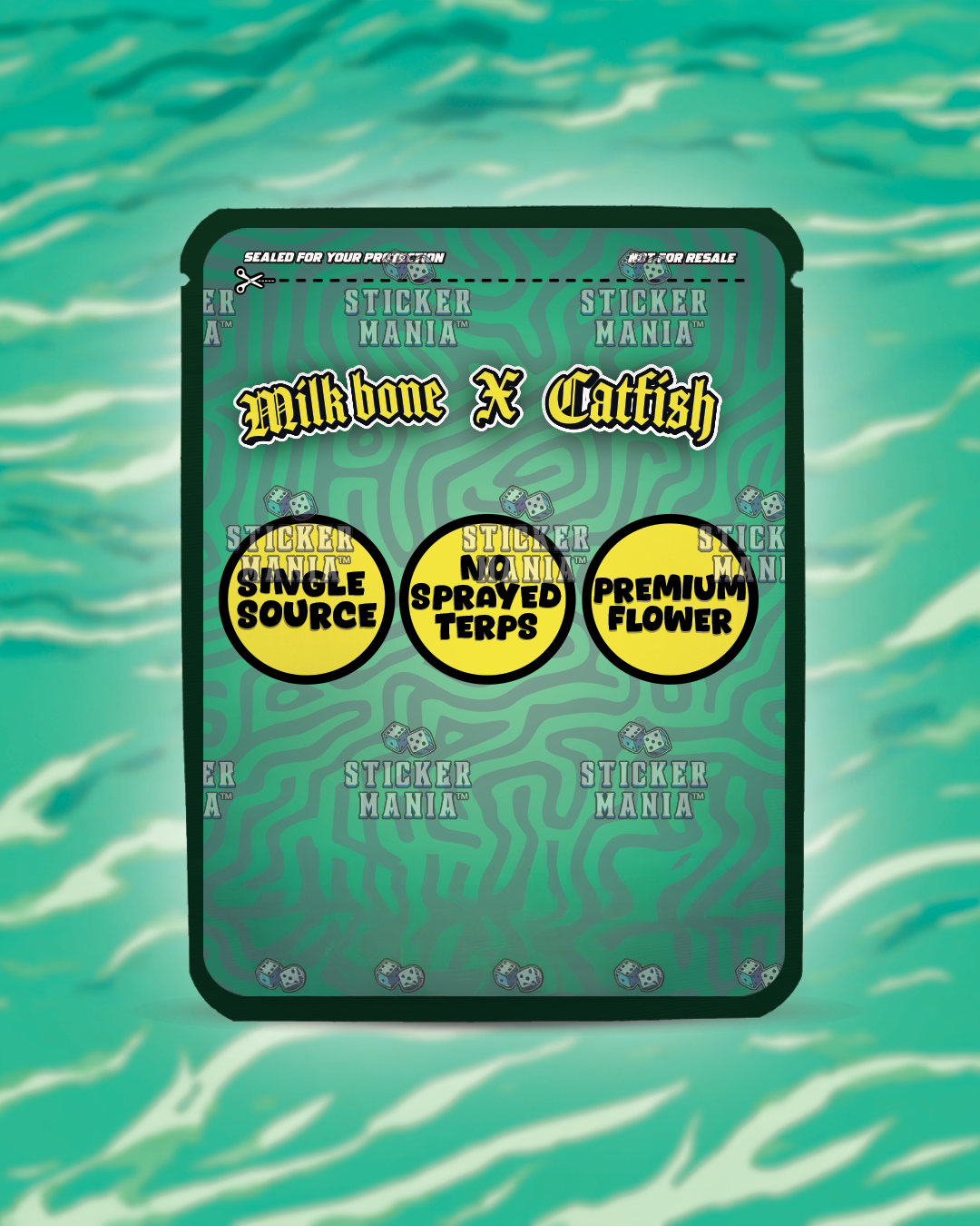 Fish Bones | Pre-Made Sticker Bag | 3.5g