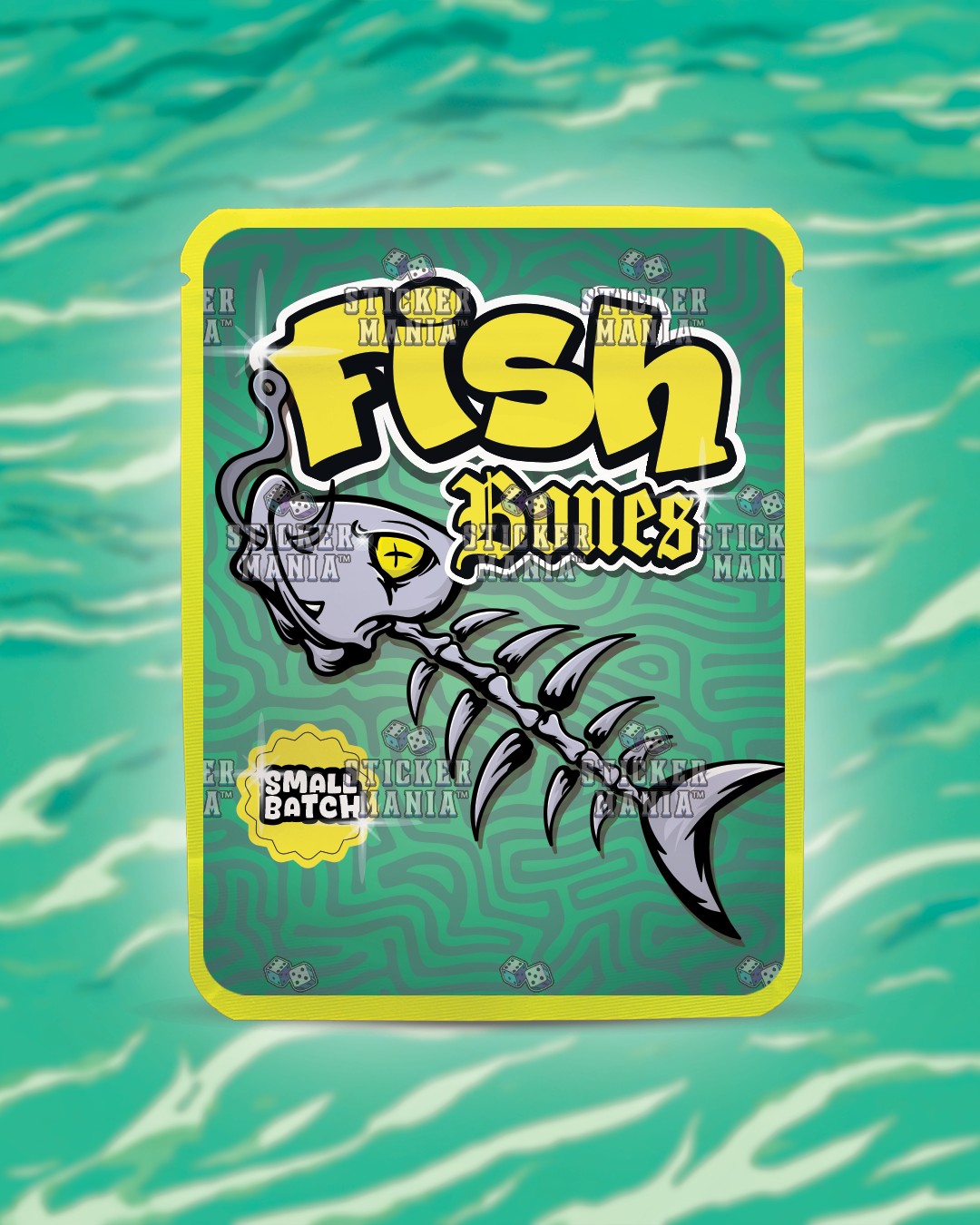 Fish Bones | Pre-Made Sticker Bag | 3.5g