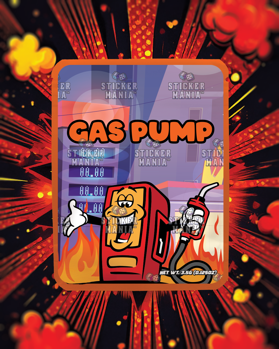 Gas Pump | Pre-Made Sticker Bag | 3.5g