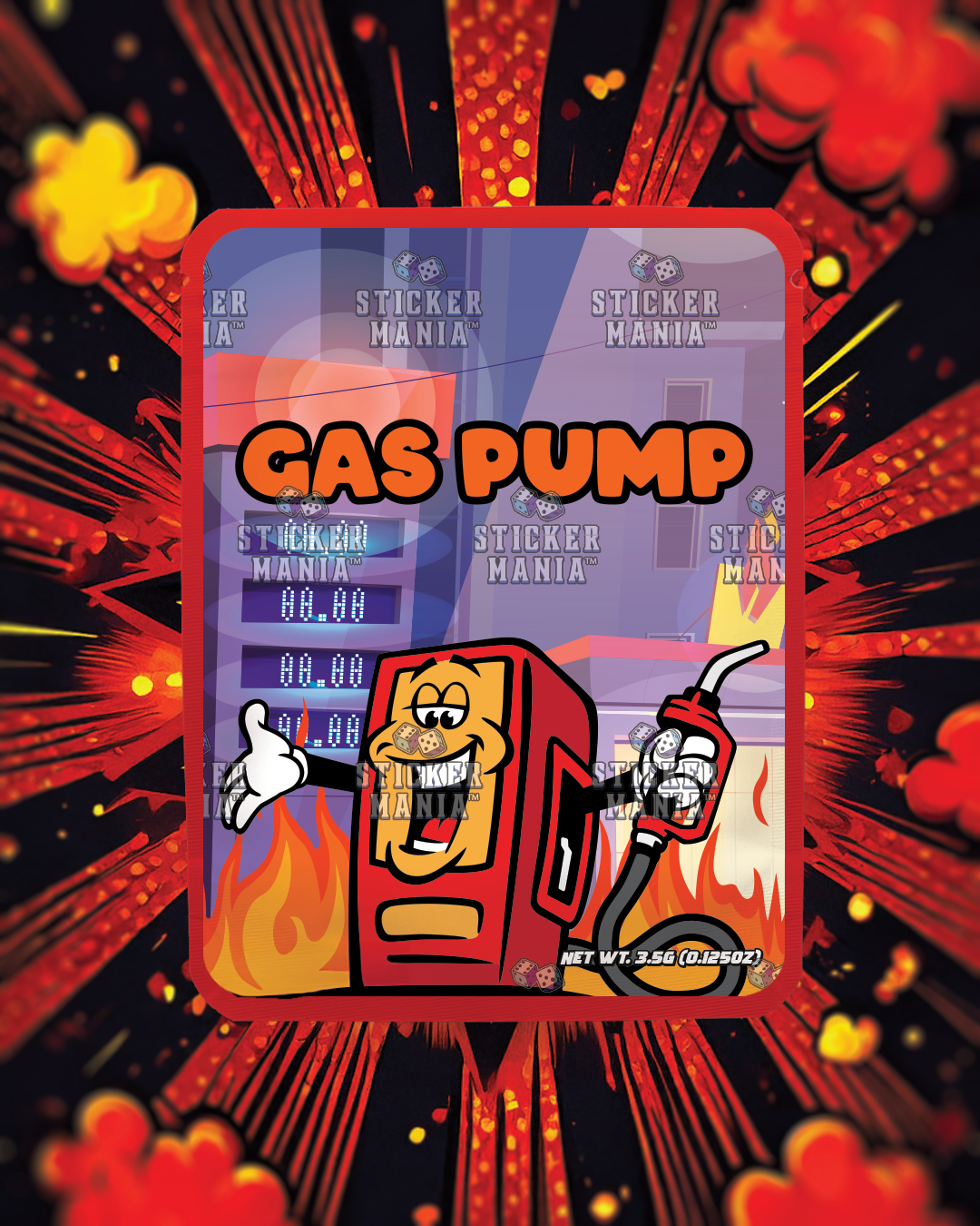 Gas Pump | Pre-Made Sticker Bag | 3.5g