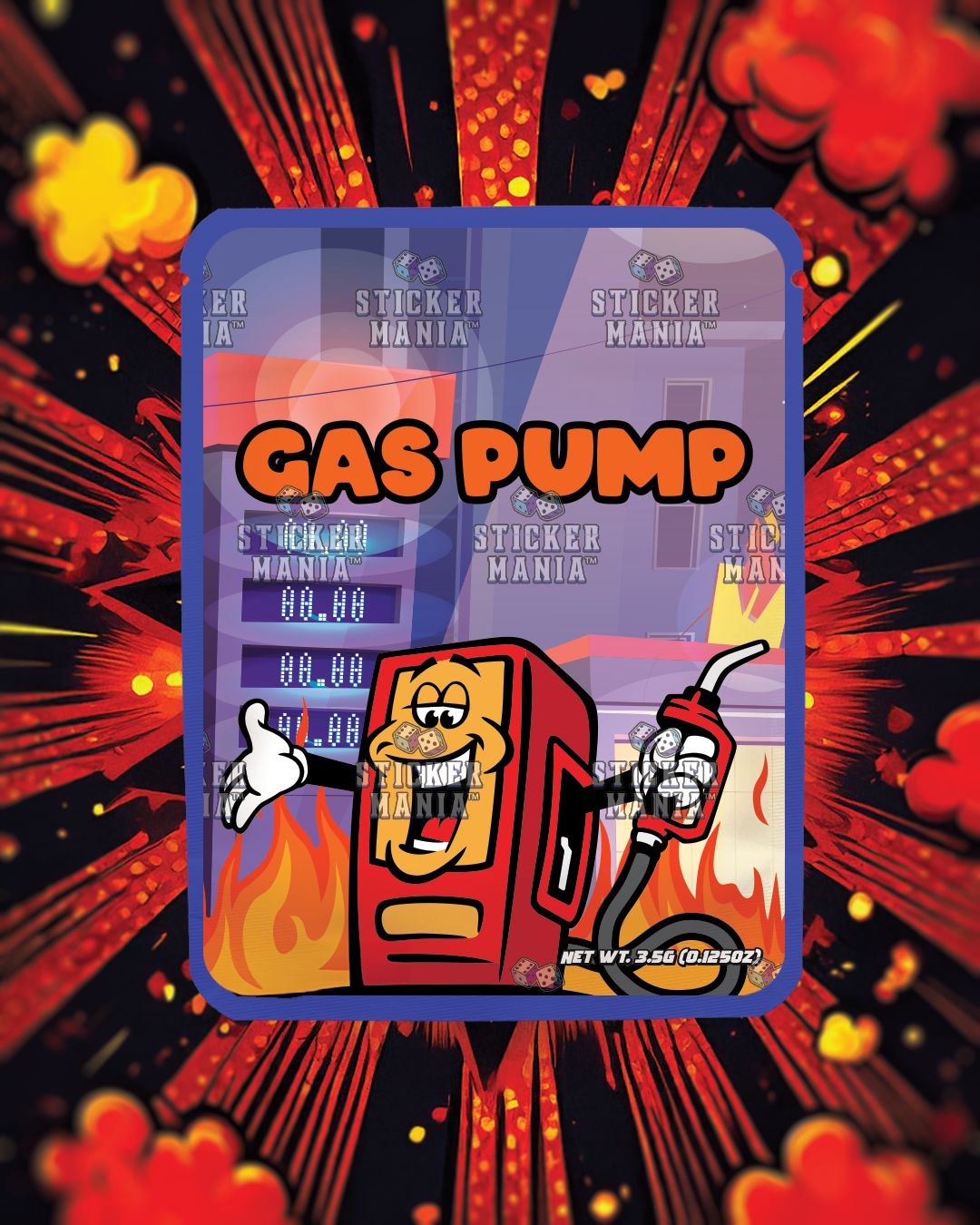 Gas Pump | Pre-Made Sticker Bag | 3.5g