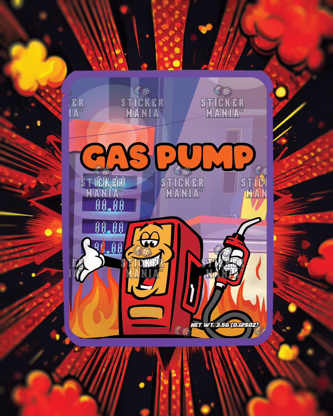 Gas Pump | Pre-Made Sticker Bag | 3.5g