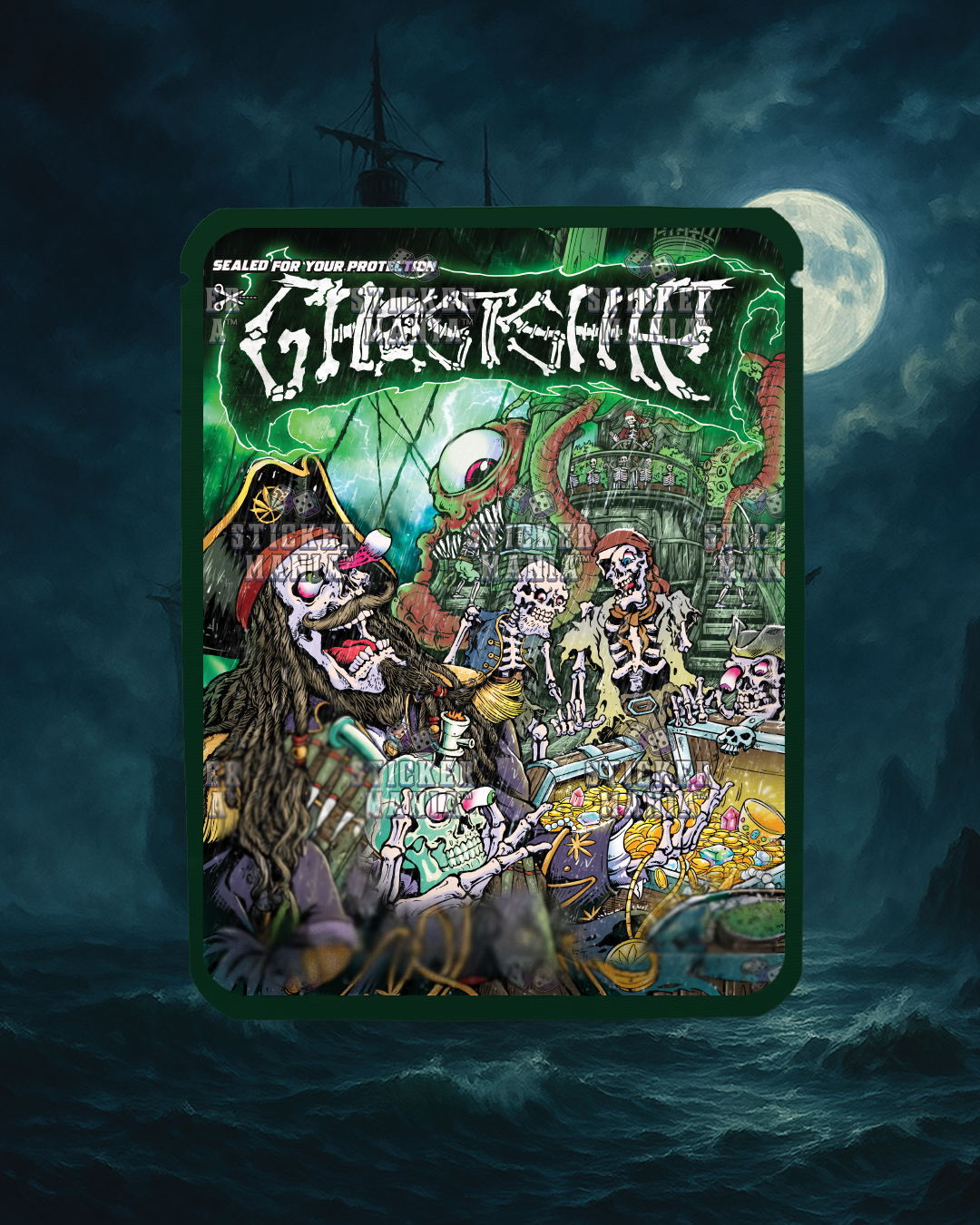 Ghost Ship | Pre-Made Sticker Bag | 3.5g