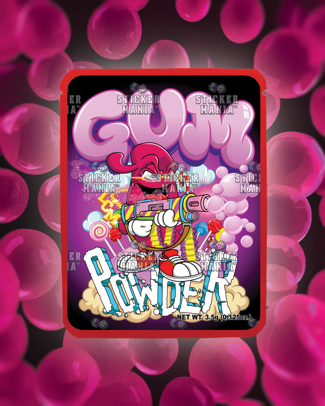 Gum Powder | Pre-Made Sticker Bag | 3.5g