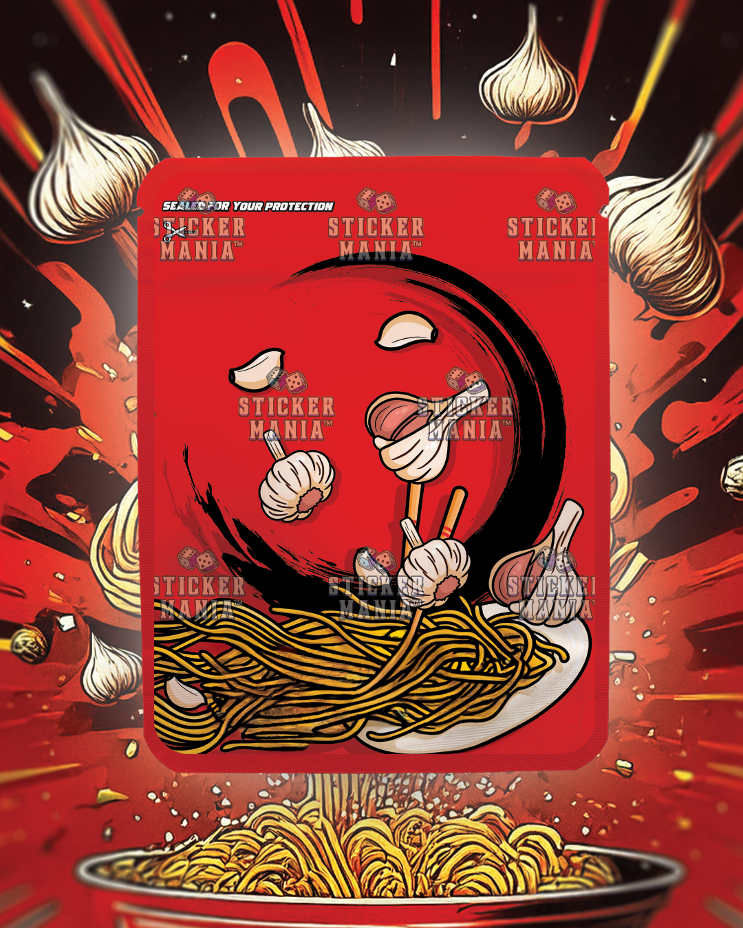 Garlic Noodles | Pre-Made Sticker Bag | 3.5g