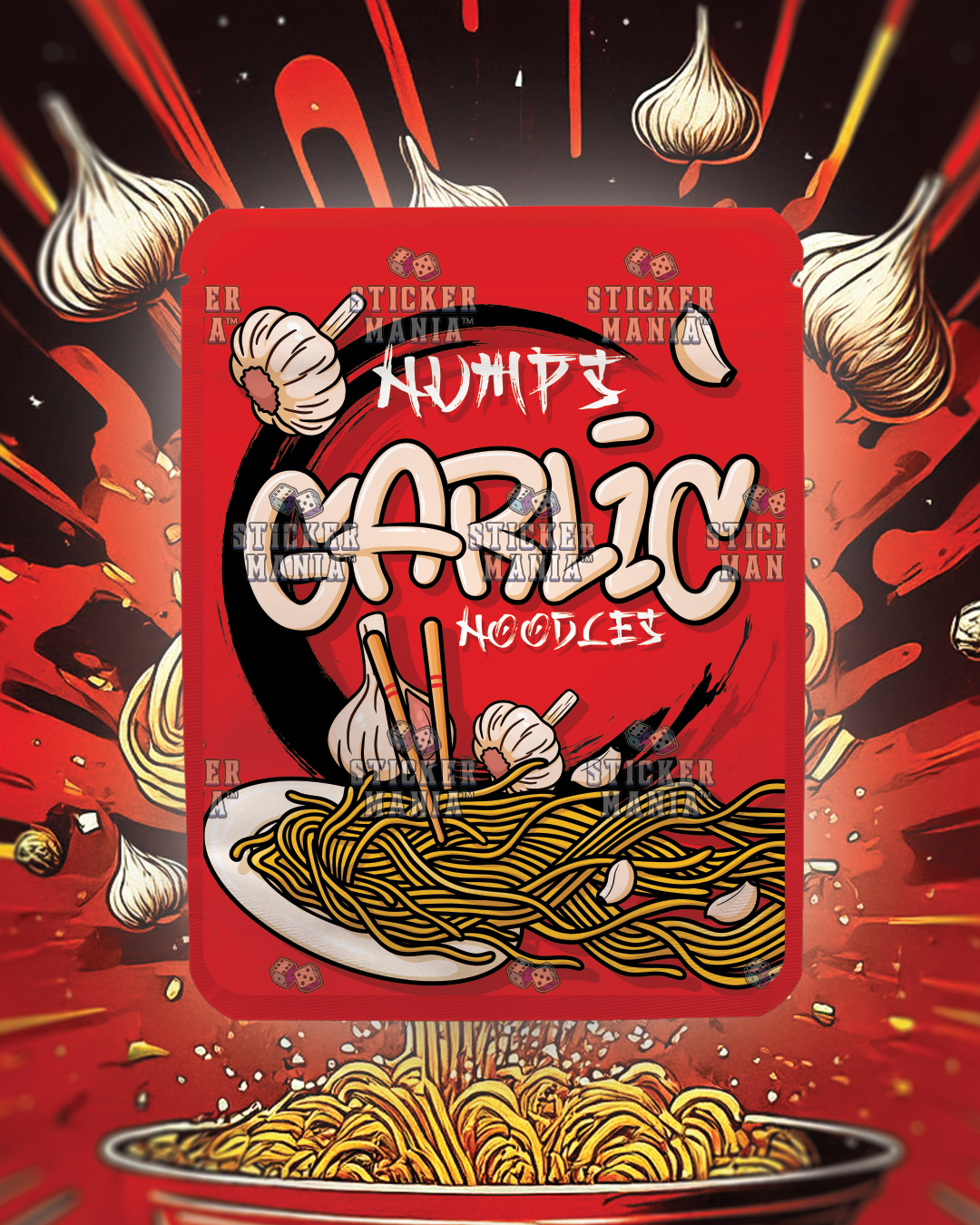 Garlic Noodles | Pre-Made Sticker Bag | 3.5g