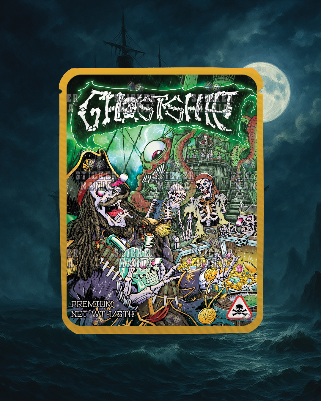 Ghost Ship | Pre-Made Sticker Bag | 3.5g