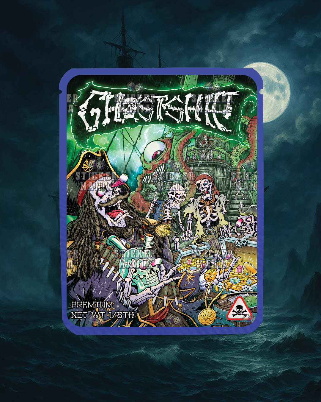 Ghost Ship | Pre-Made Sticker Bag | 3.5g