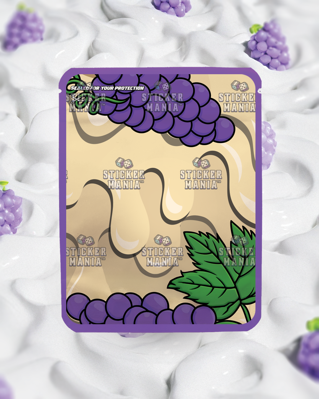 Grapes and Cream | Pre-Made Sticker Bag | 3.5g
