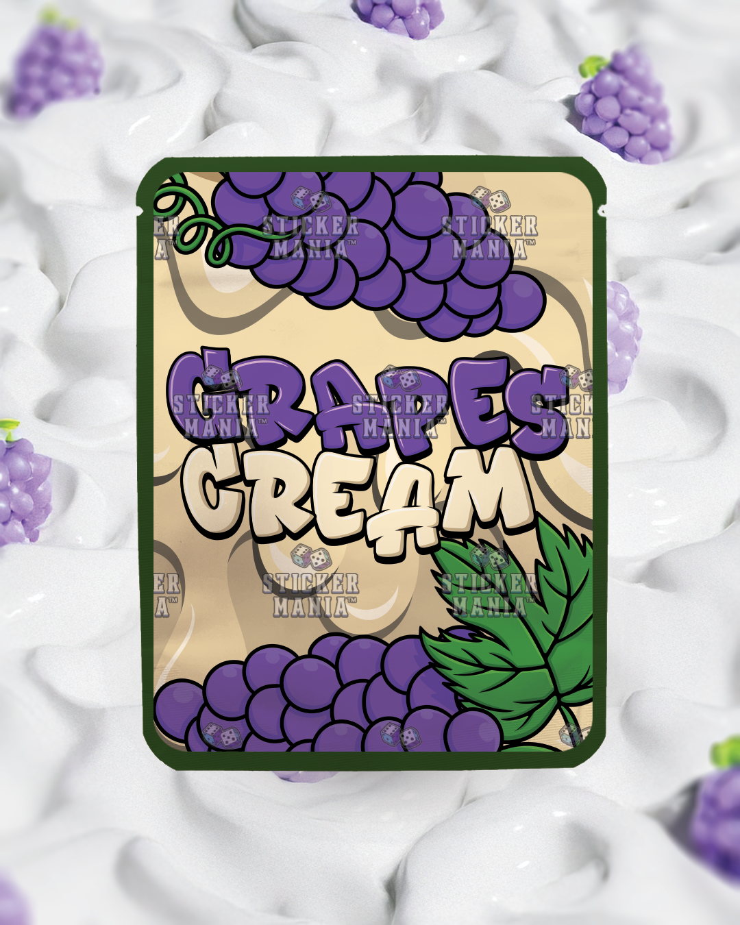 Grapes and Cream | Pre-Made Sticker Bag | 3.5g