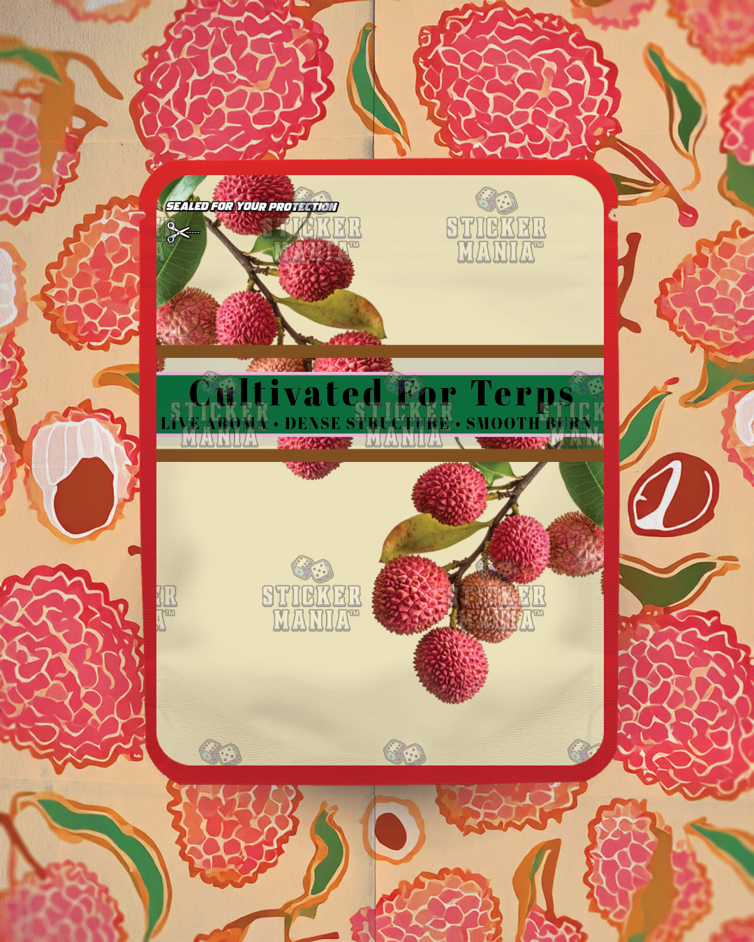🌸 Hana Lychee | Pre-Made Sticker Bag | 3.5g