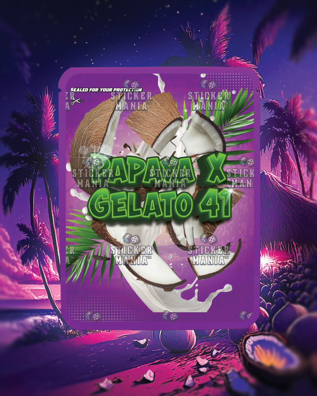 🌸 Island Ouzo | Pre-Made Sticker Bag | 3.5g