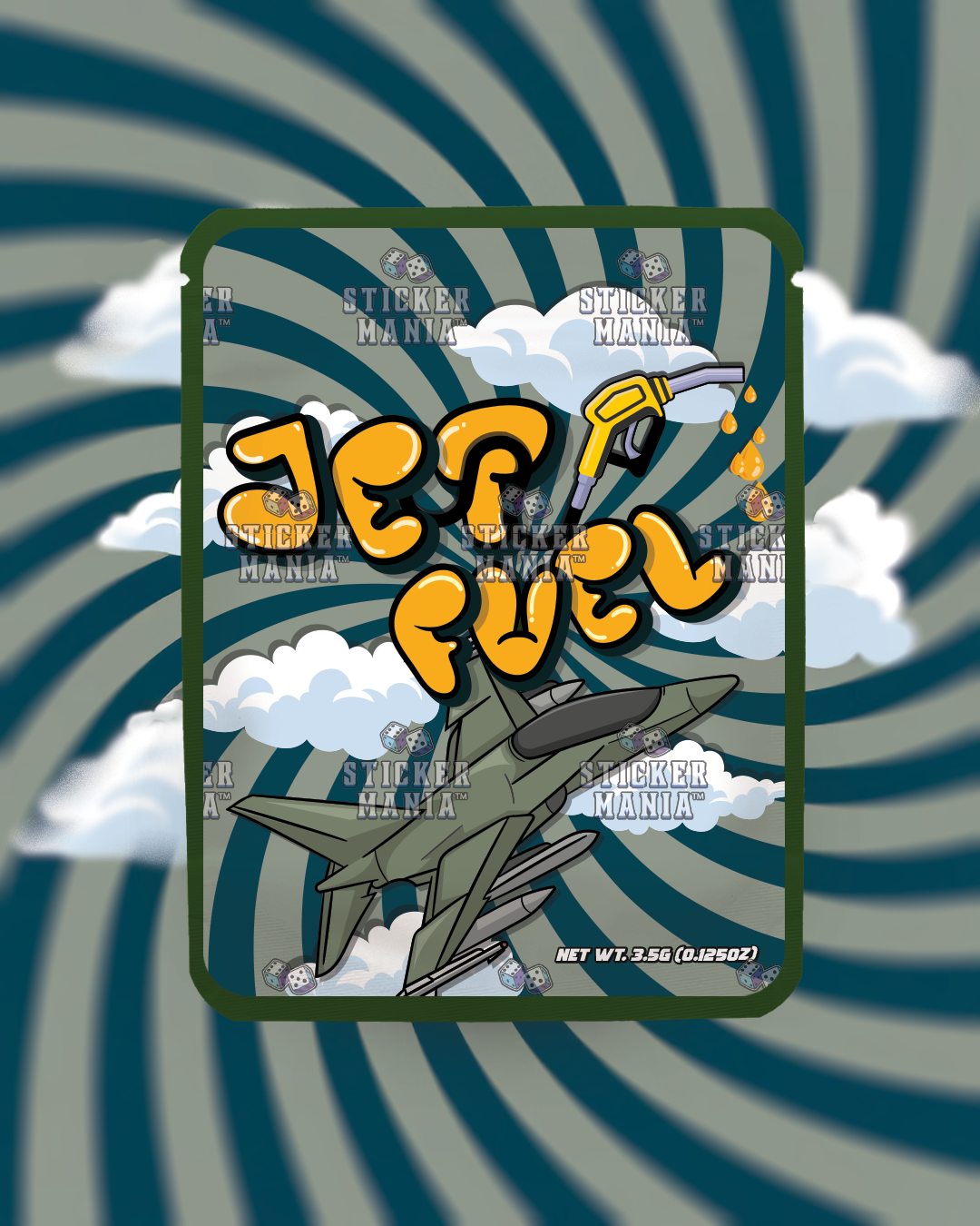 Jet Fuel | Pre-Made Sticker Bag | 3.5g