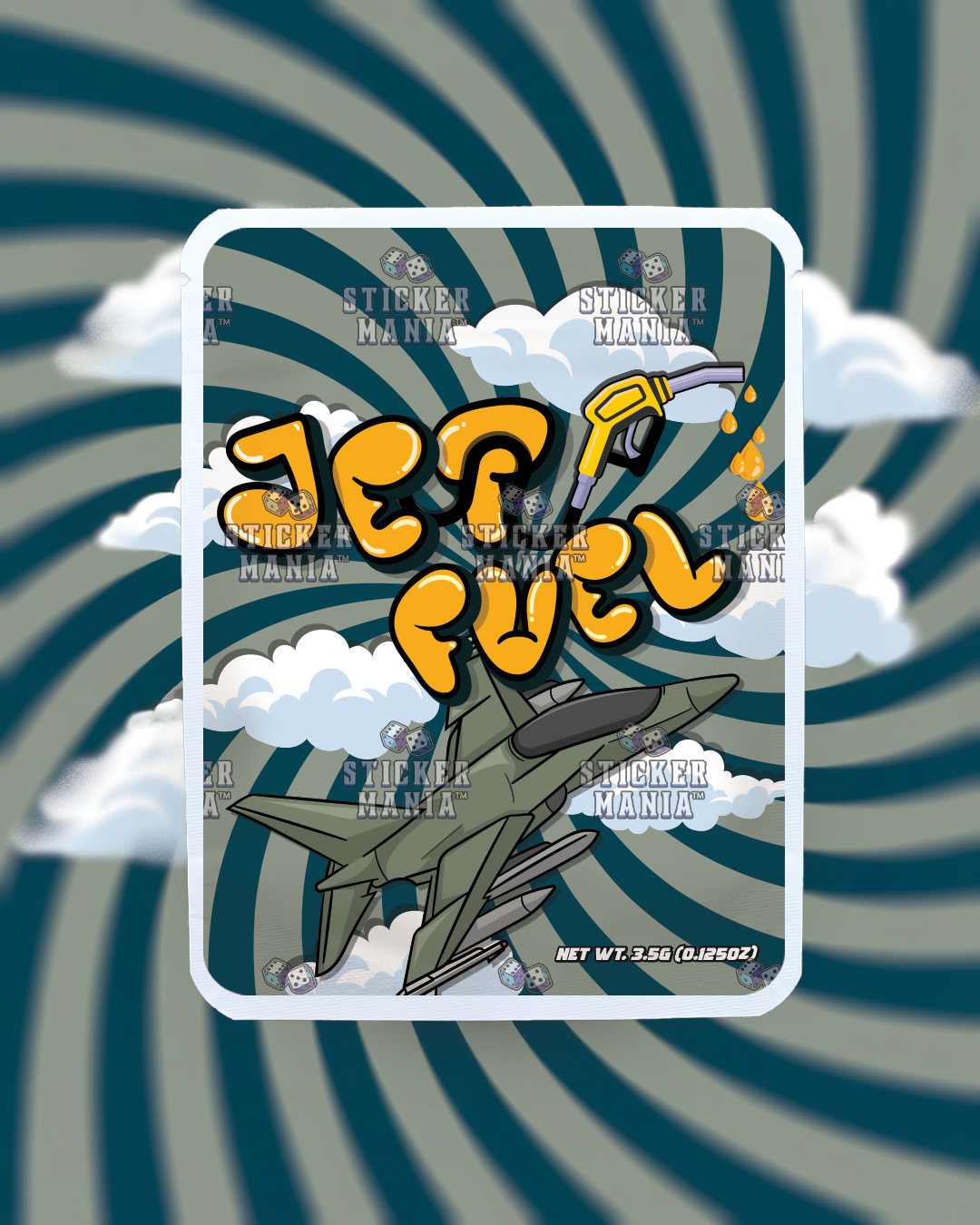Jet Fuel | Pre-Made Sticker Bag | 3.5g