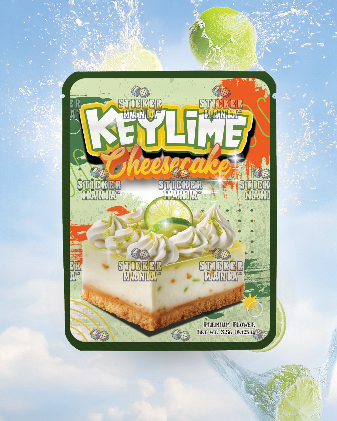 Key Lime Cheesecake | Pre-Made Sticker Bag | 3.5g