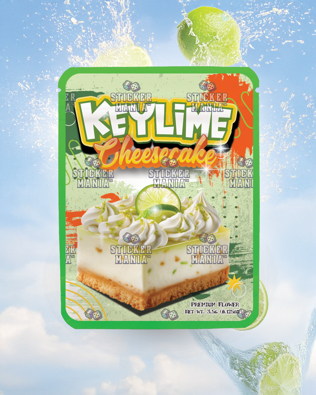 Key Lime Cheesecake | Pre-Made Sticker Bag | 3.5g