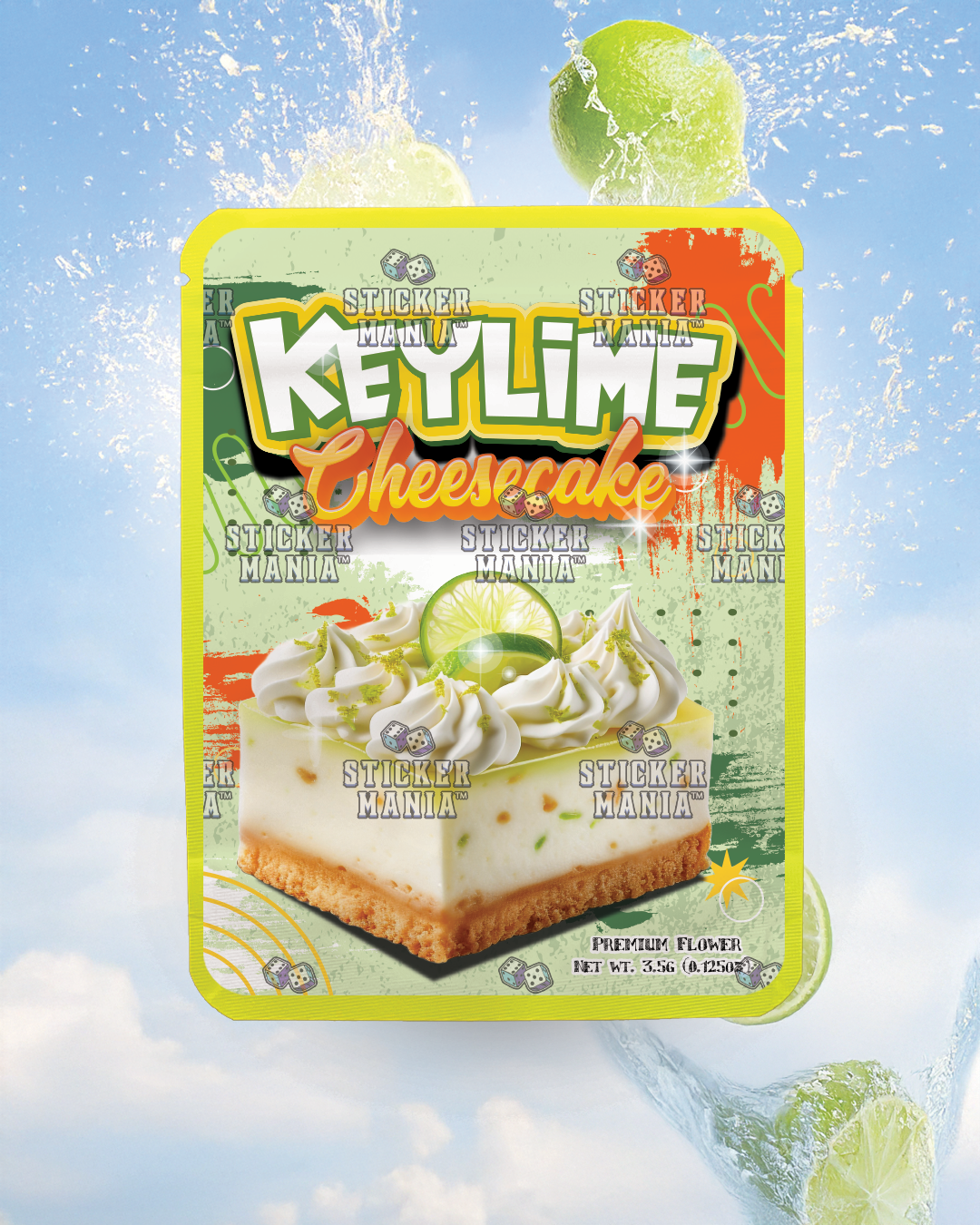 Key Lime Cheesecake | Pre-Made Sticker Bag | 3.5g