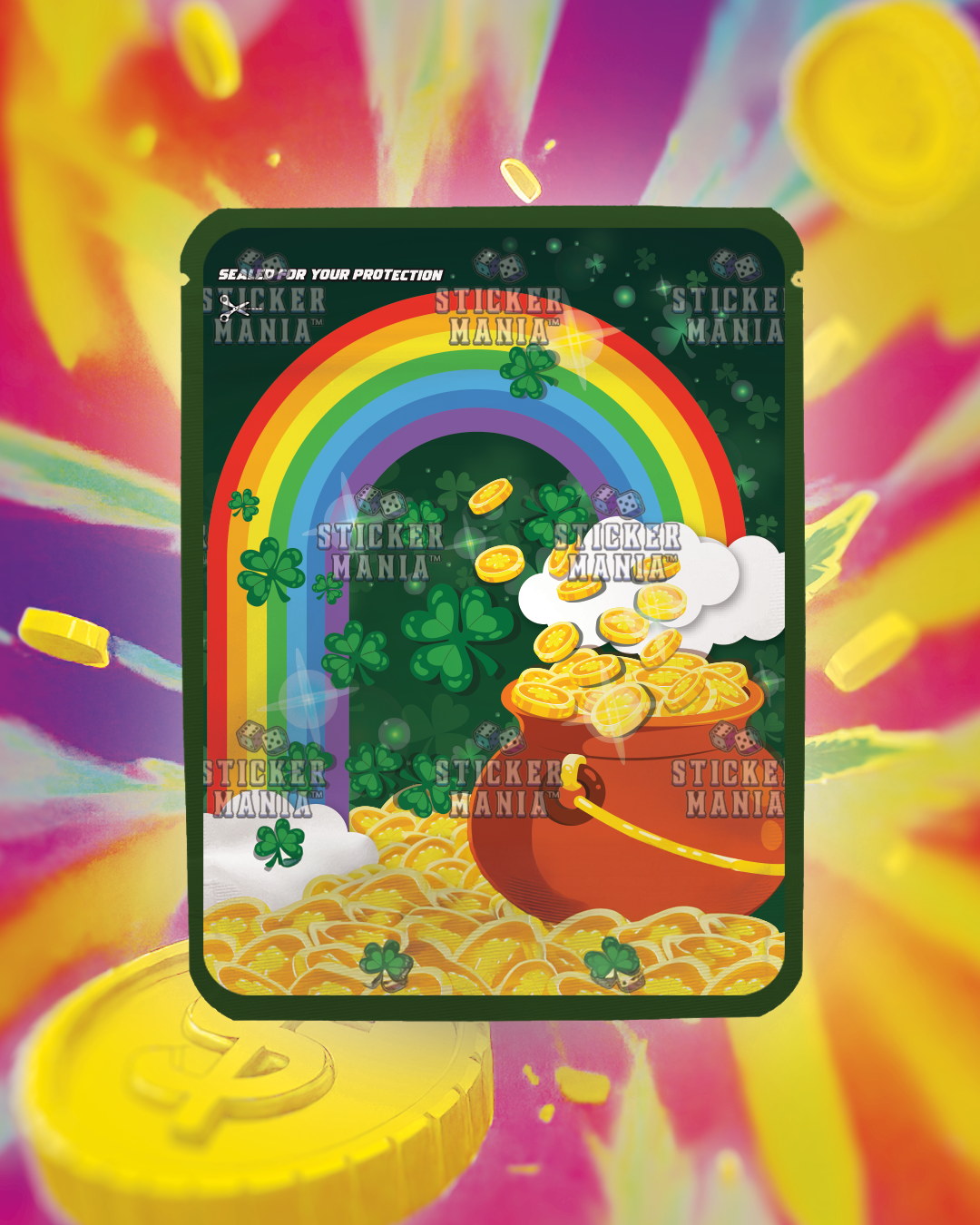 Lucky Pot | Pre-Made Sticker Bag | 3.5g