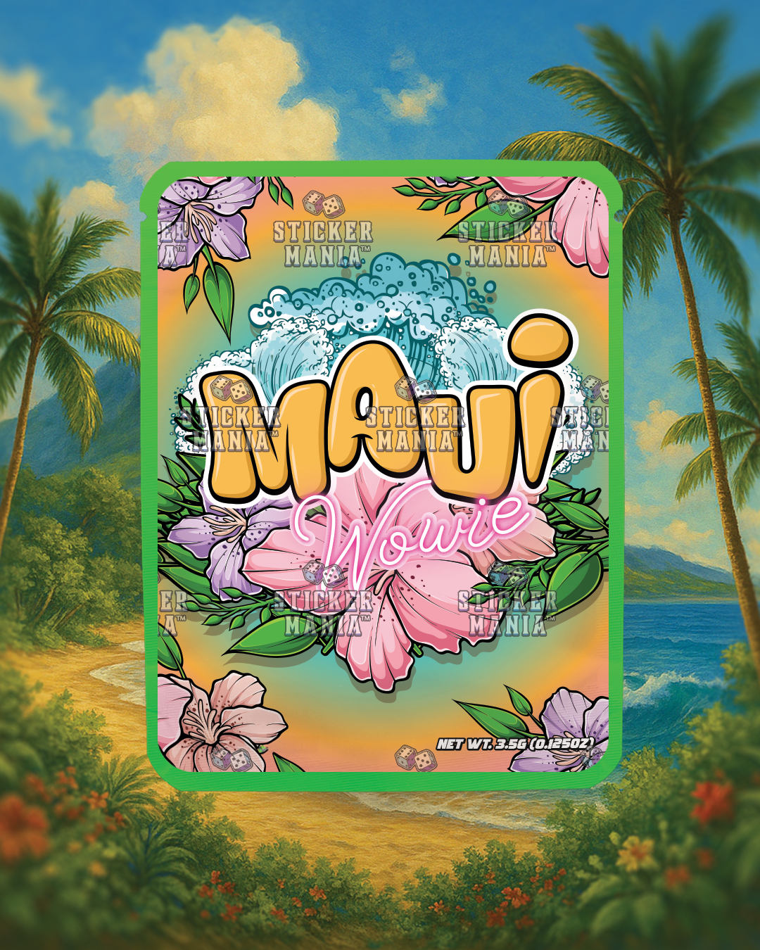 Maui Wowie | Pre-Made Sticker Bag | 3.5g