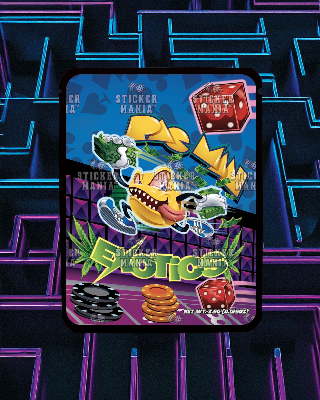 Pac Man Exotics | Pre-Made Sticker Bag | 3.5g