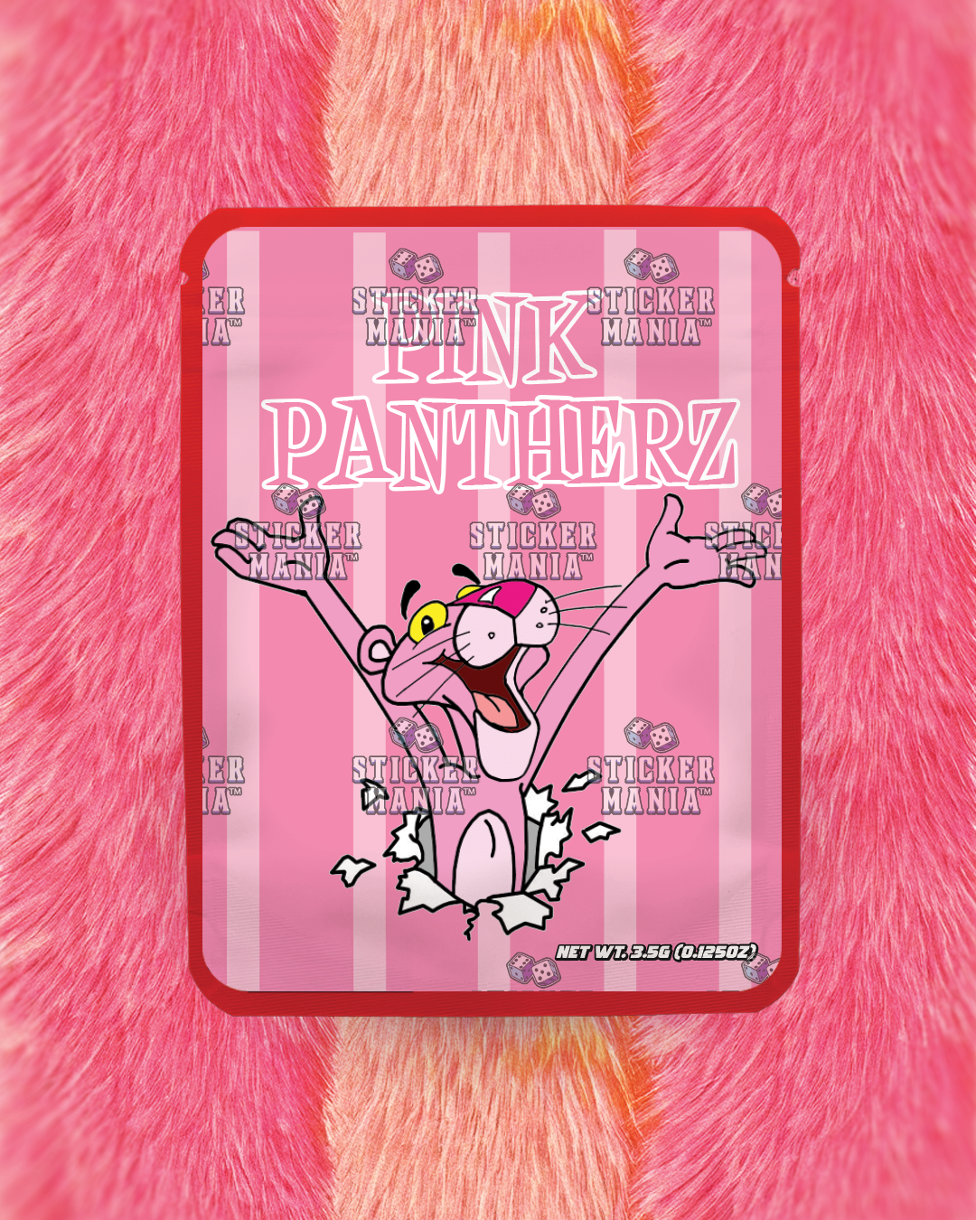 Pink Panterz | Pre-Made Sticker Bag | 3.5g