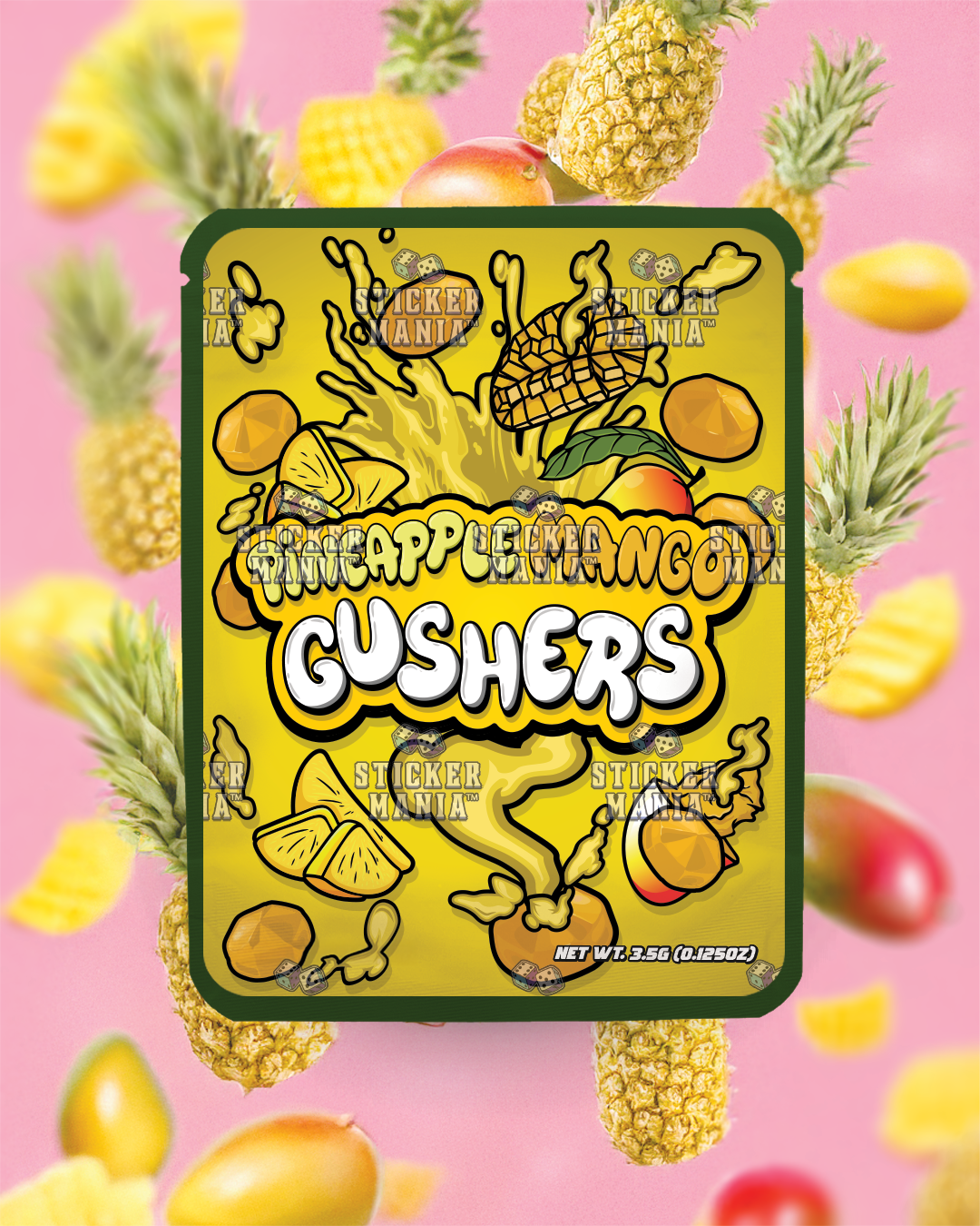 Pineapple Mango Gushers | Pre-Made Sticker Bag | 3.5g