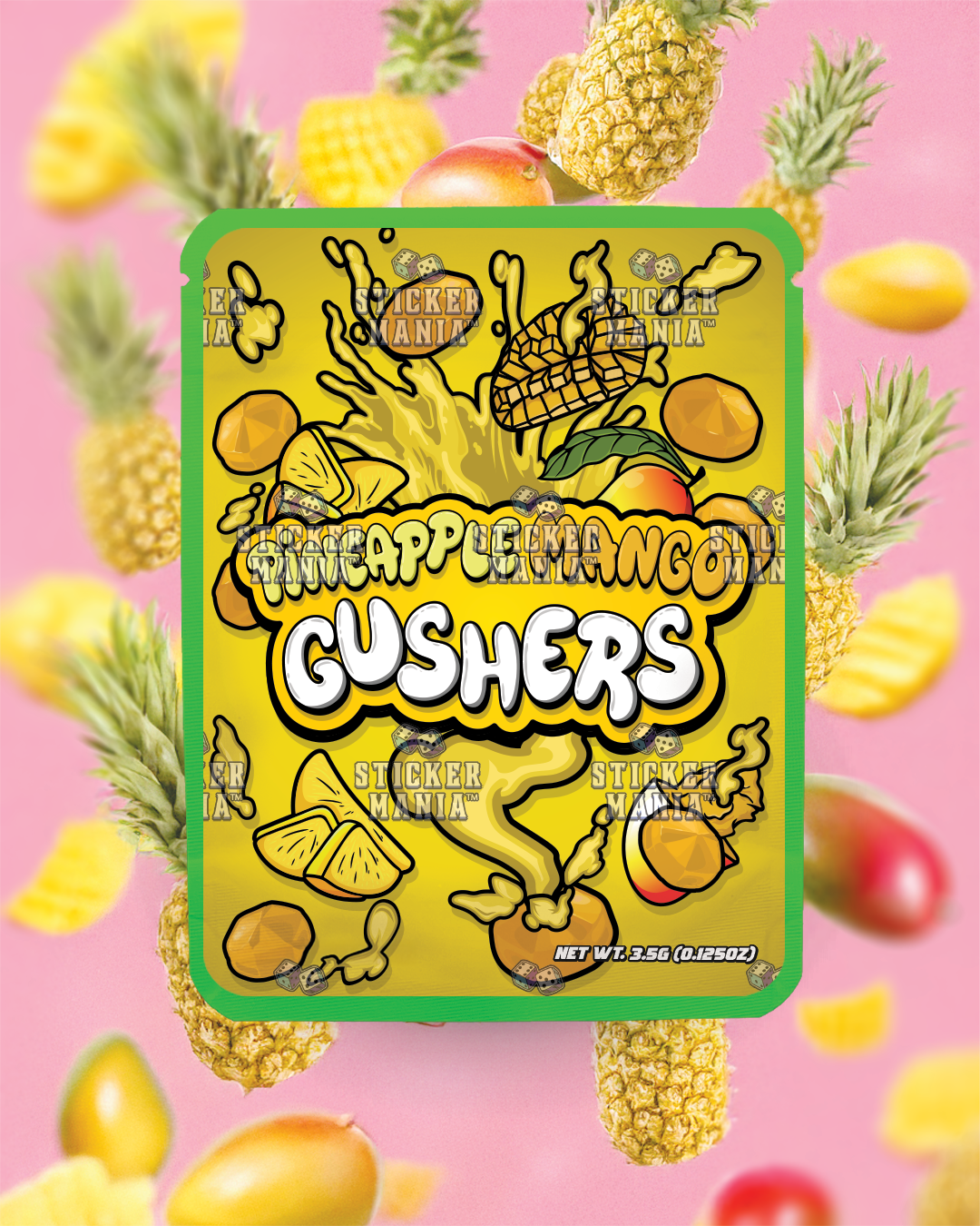 Pineapple Mango Gushers | Pre-Made Sticker Bag | 3.5g