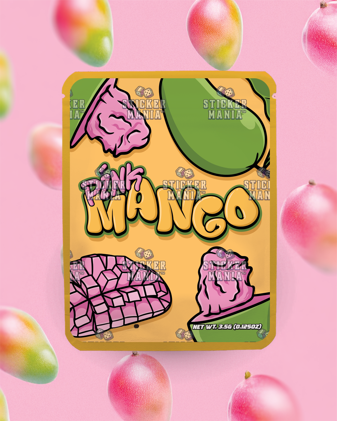 Pink Mango | Pre-Made Sticker Bag | 3.5g