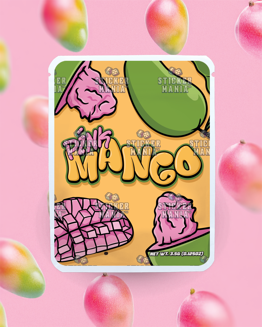 Pink Mango | Pre-Made Sticker Bag | 3.5g