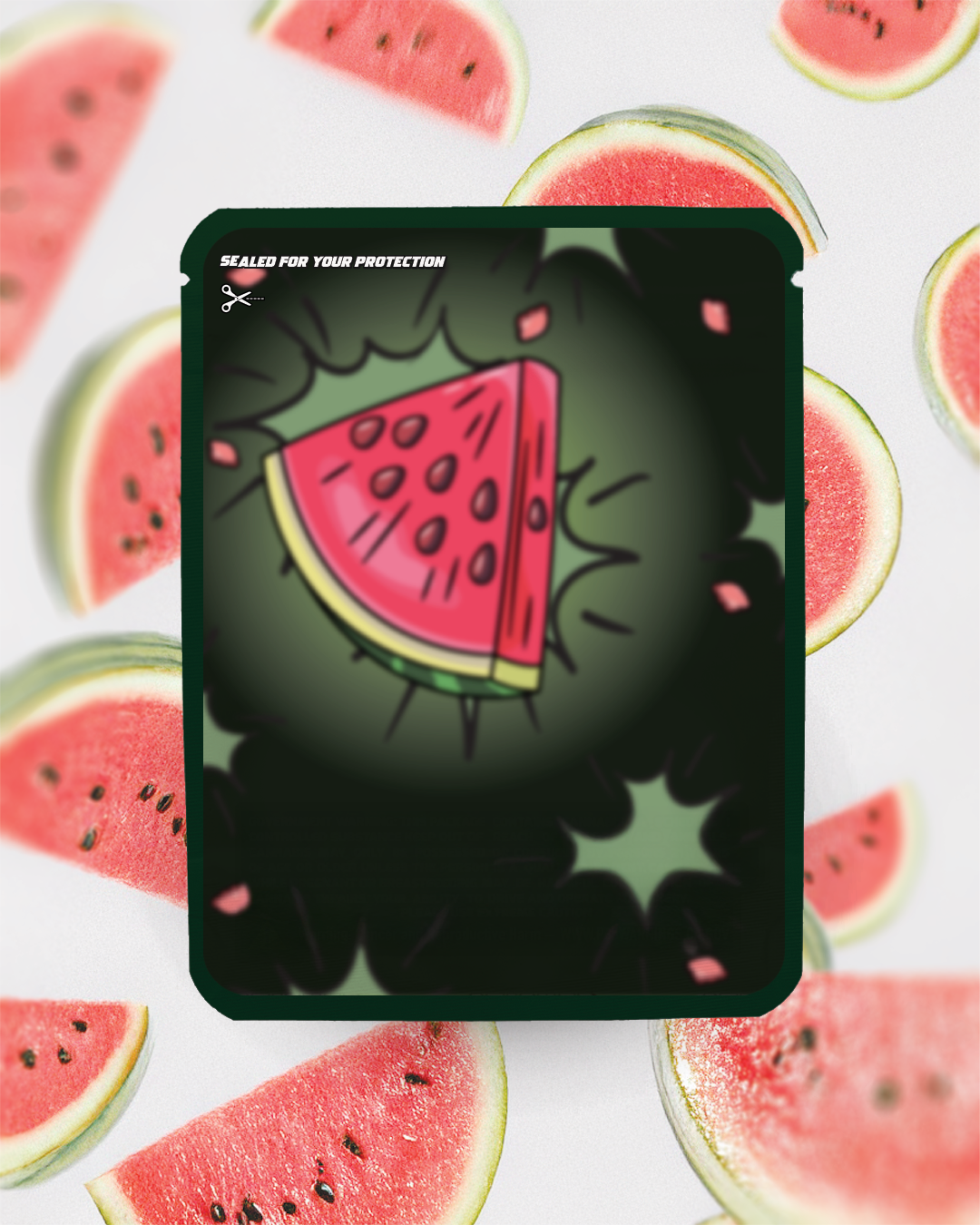 Watermelon Pop Rocks | Pre-Made Sticker Bag | 3.5g