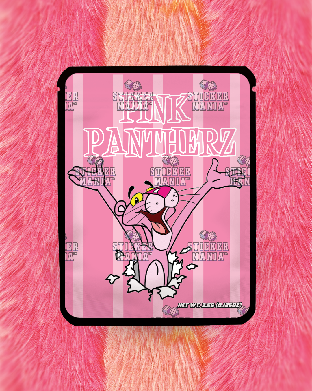 Pink Panterz | Pre-Made Sticker Bag | 3.5g