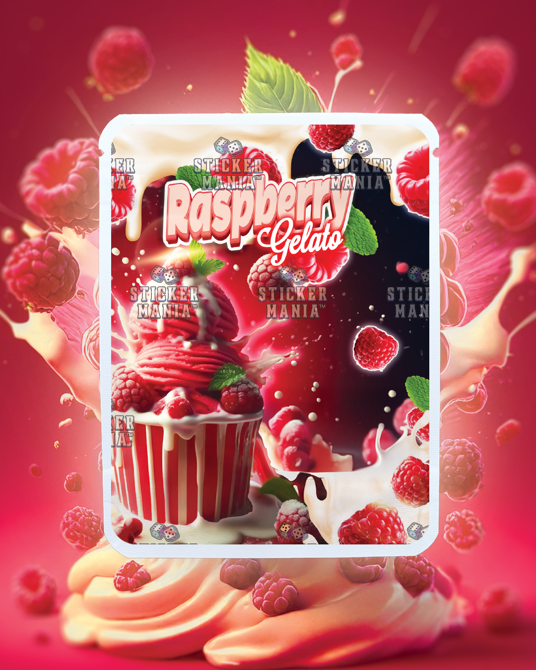 Raspberry Gelato | Pre-Made Sticker Bag | 3.5g