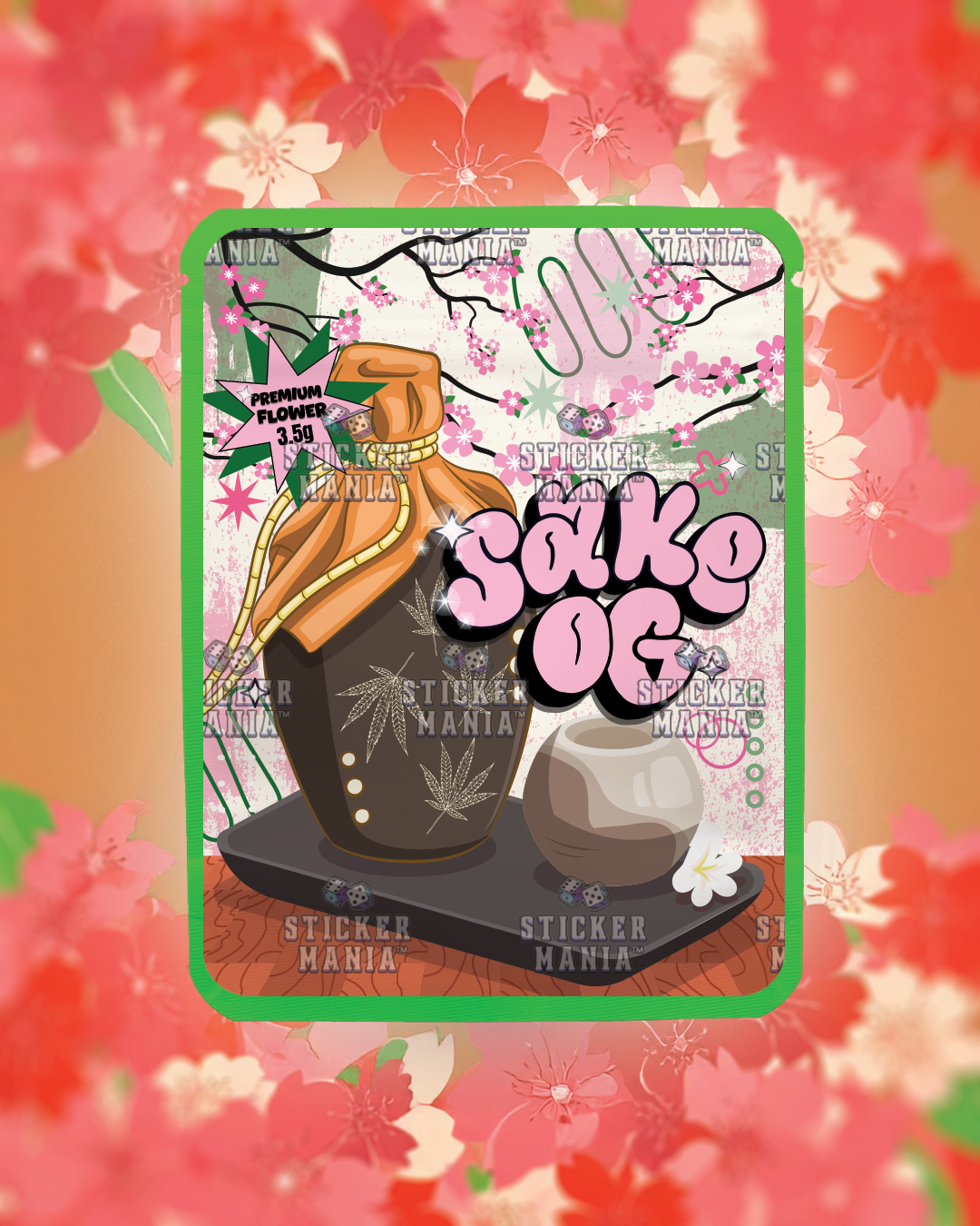 Sake OG | Pre-Made Sticker Bag | 3.5g