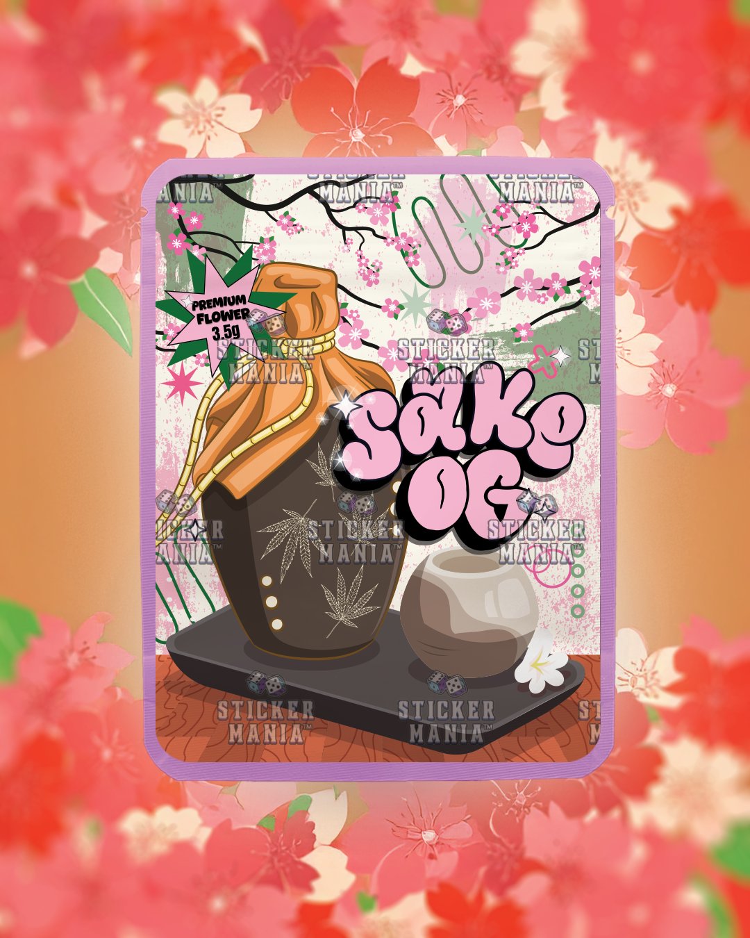 Sake OG | Pre-Made Sticker Bag | 3.5g